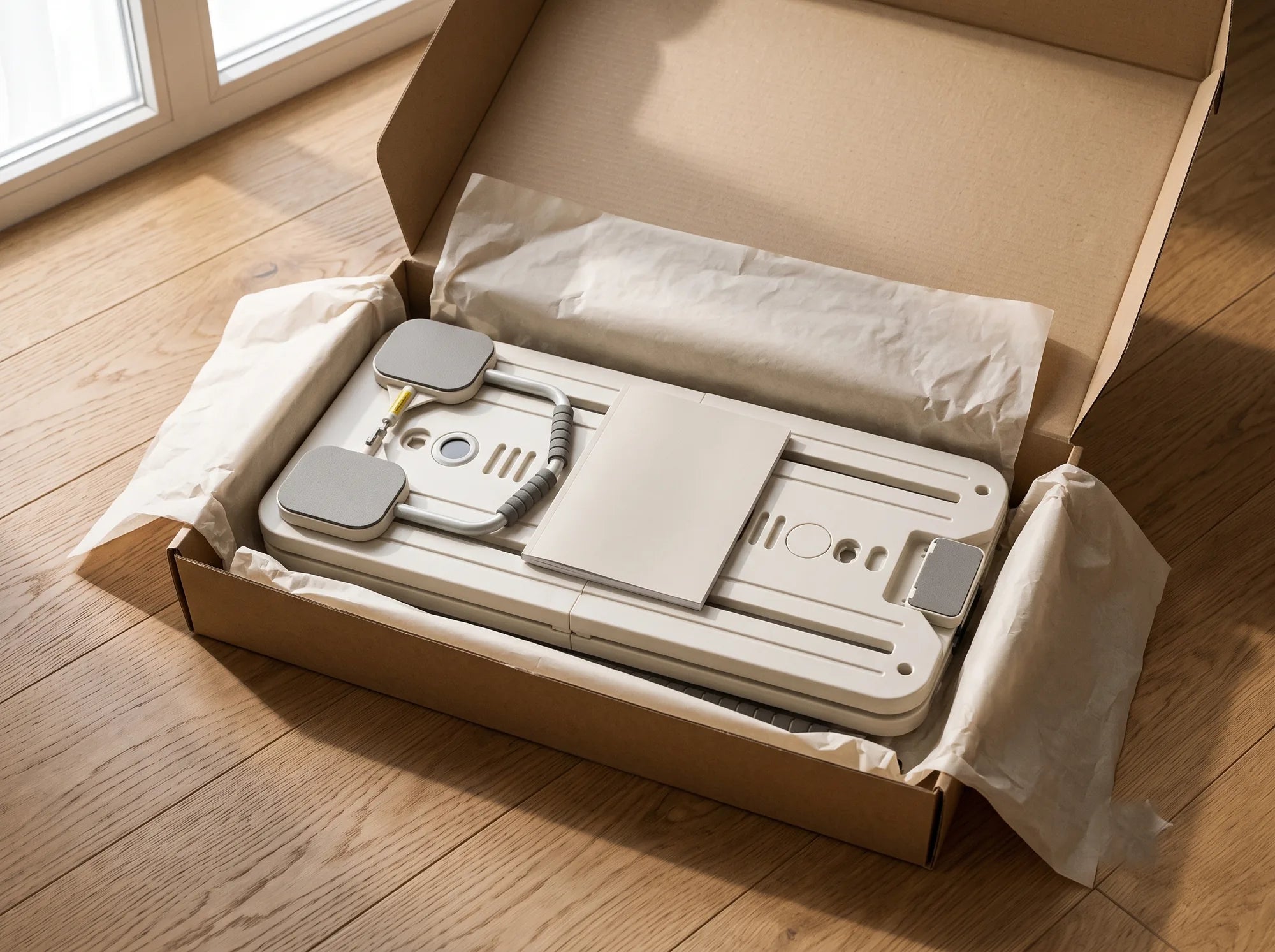 The opened carton with Carriage folded inside
