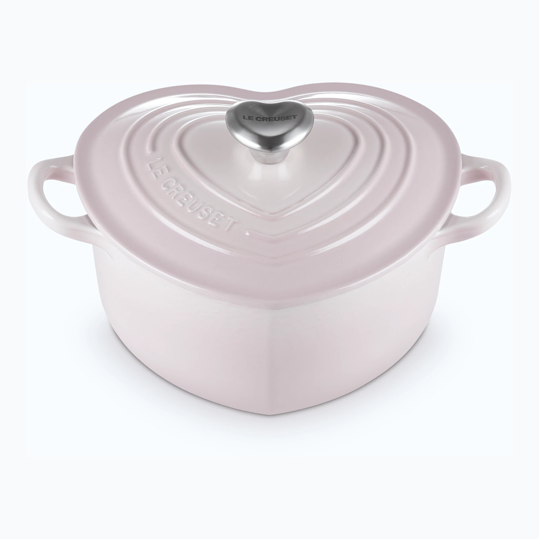 Heart shaped casserole in Shell Pink