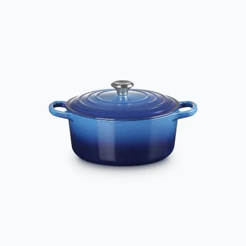 Round casserole in Azure