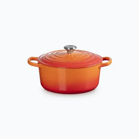 Round casserole in Volcanic