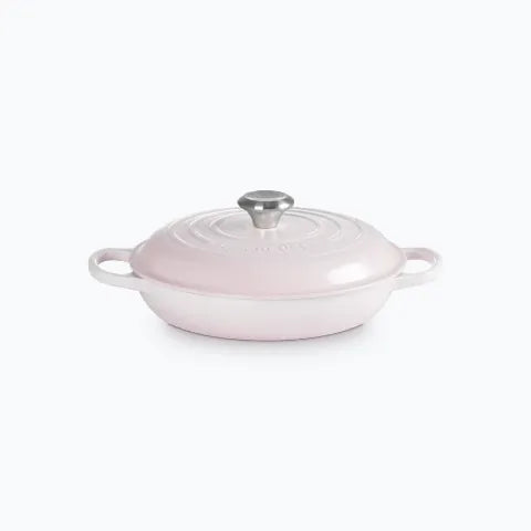 Shallow casserole in Shell Pink